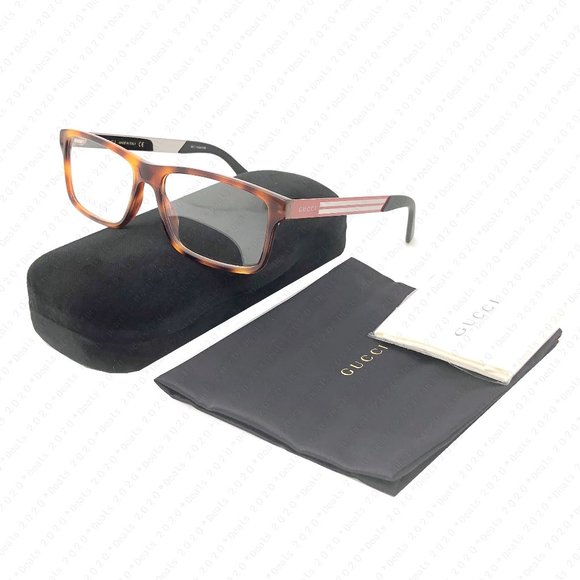 New GUCCI GG0692O 003 55mm Havana Red Eyeglasses - Picture 1 of 11